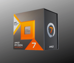 AMD Ryzen 7 7800X3D tray packed gaming processor showing the official AM5 socket integrated heat spreader design.