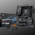 MSI X870E Gaming Plus WiFi AM5 motherboard showing the dual USB4 ports and high-speed PCIe 5.0 slots.