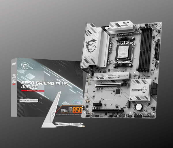 MSI B850 Gaming Plus WiFi6E Motherboard – AM5 DDR5 Micro ATX PCIe 5.0 High-Speed Gaming Board