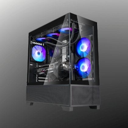 SilverStone Lucid 05 panoramic dual glass mid tower chassis black and white versions